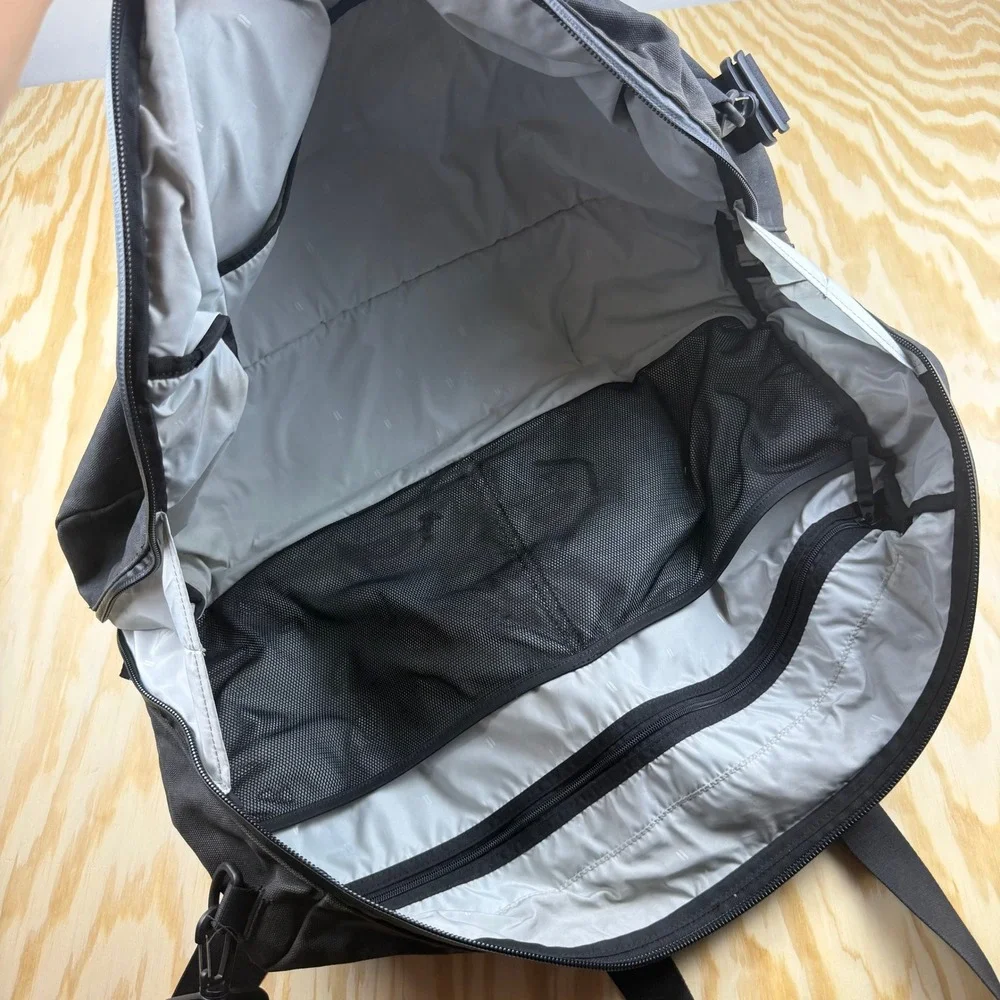 NOBULL Waxed Canvas Duffle Bag Black Training Gym Travel Carry On Bag